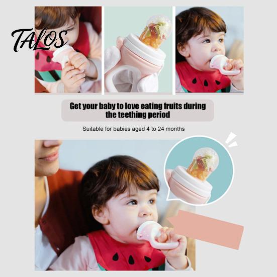 Fresh Food Feeder for Baby Silicone Fruit Pacifier, Self Feeding And Teething Easy Grip Teether Relief Toy, to Hold Seamless Odorless Toddler Nibbler