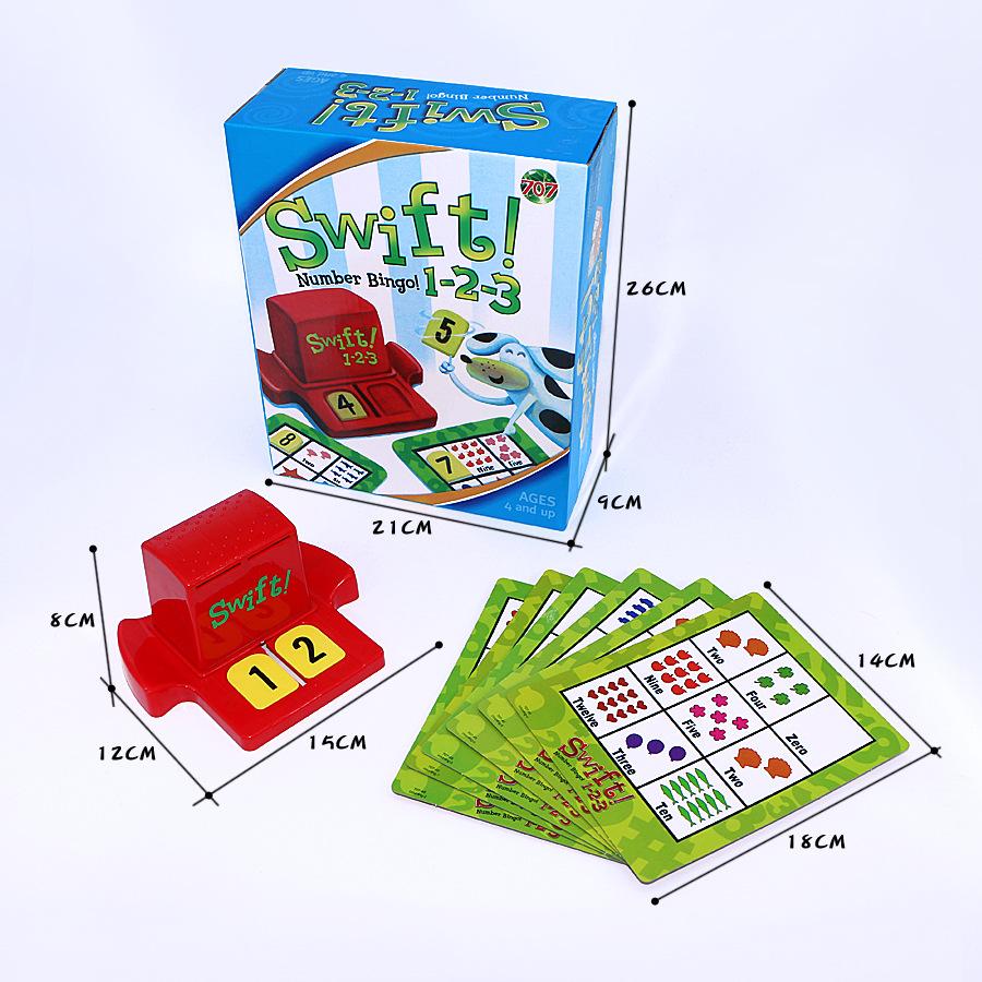 

Digital Intelligence Card Game Bright Hand Quick Bingo Desktop Interactive Game Children s Intelligence Toys красный