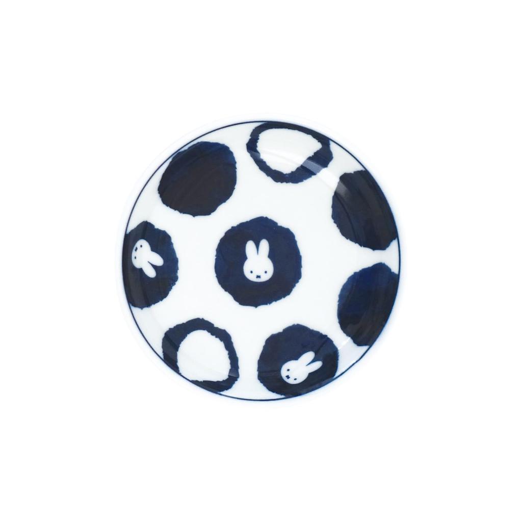Dick Bruna Hasami ware small approximately microwave and dishwasher polka dot character miscellaneous made in product number 219127 "Miffy" plate,