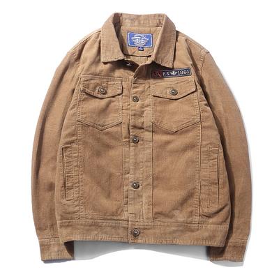 Nova Jaqueta Masculina de Veludo Cotelê Vintage Tamanho Grande Jaqueta de Ferramenta Top