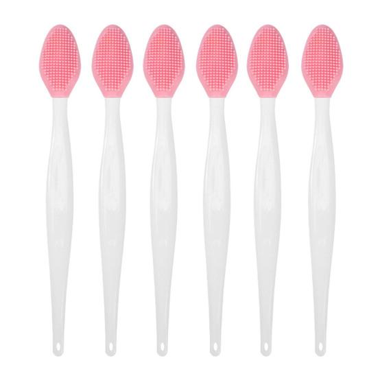 Silicone Lip Scrub Brush Double Sided Lip Exfoliator for Lightening Dark Lips Facial Cleaning Tool for Dry Skin Chapped Lips