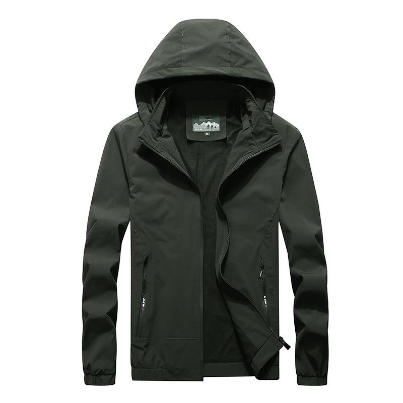 Herren Frühling und Herbst Neue Jacken Casual Herren Einfache Mode Kapuzenjacken Oberbekleidung Trendy Männer