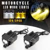 90W LED Motorcycle Headlight Yellow White Hi/Lo Spot Light Driving Fog Lamp Pair