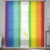 Rainbow Stripes Sheer Curtains For Living Room Bedroom Home Decor Kitchen Tulle For Windows Voile Drapes