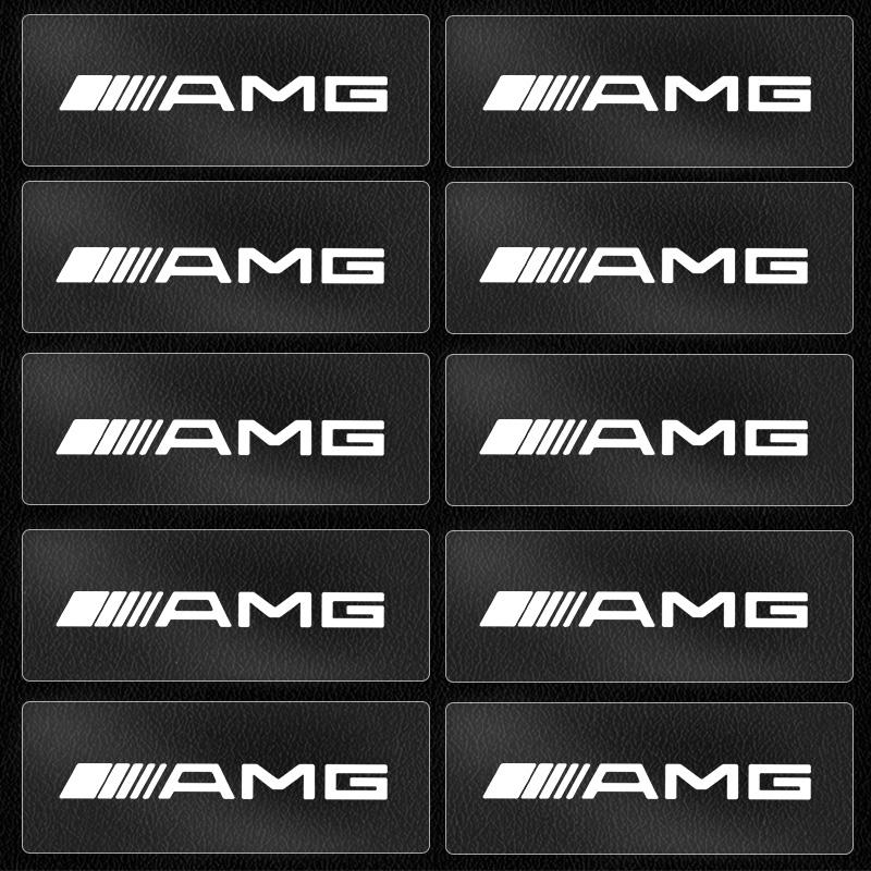 5/10pcs Car Interior Decoration Stickers Pasted Waterproof Decor For Mercedes Benz AMG A C E Class W201 W210 W108 W204 W205 W203