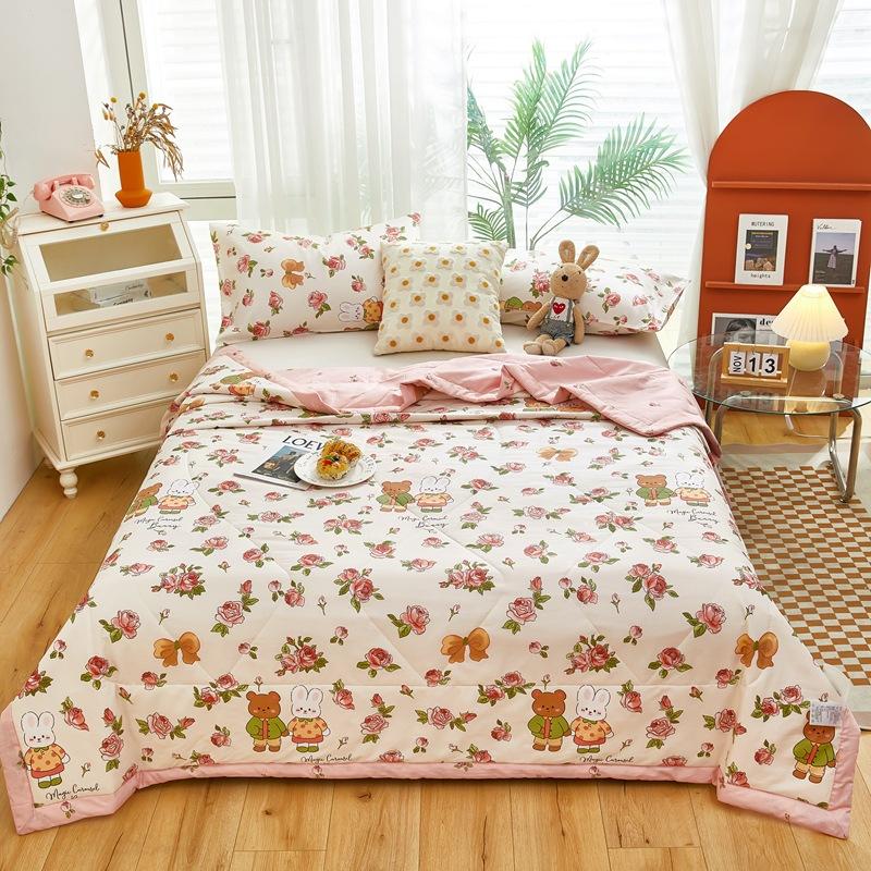 New Printed All Cotton Summer Cooling Duvet Washed Cotton Airable Cover