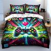 Retro Gaming Controller Design Bedding Duvet Cover Set  (1*Duvet Cover 2*Pillowcases, without duvet insert)