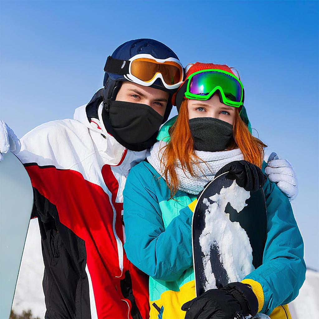 Motorcycle Neck Warmer 2 Pieces Face Cover Scarves Windproof Neck Scarves For Adult Men Running Riding Fishing Outdoor