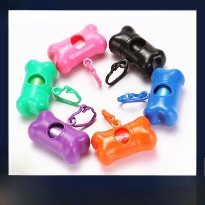 Portable Pet Garbage Bag Dispenser, Bone Eco-friendly and Degradable Cat and Dog Poop Collection Bag, Pet Poop Collection Device