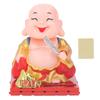 Monk Decoration with Solar Power Auto Shaking Hand Buddha Statue Figurine For Home Car Ornaments S
