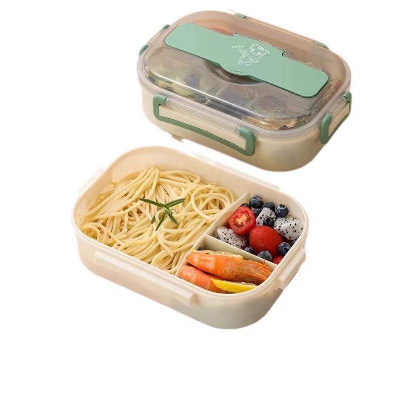 Baichunbao Pink Insulated Stainless Steel Divided Lunch Box Set (3-Pack)