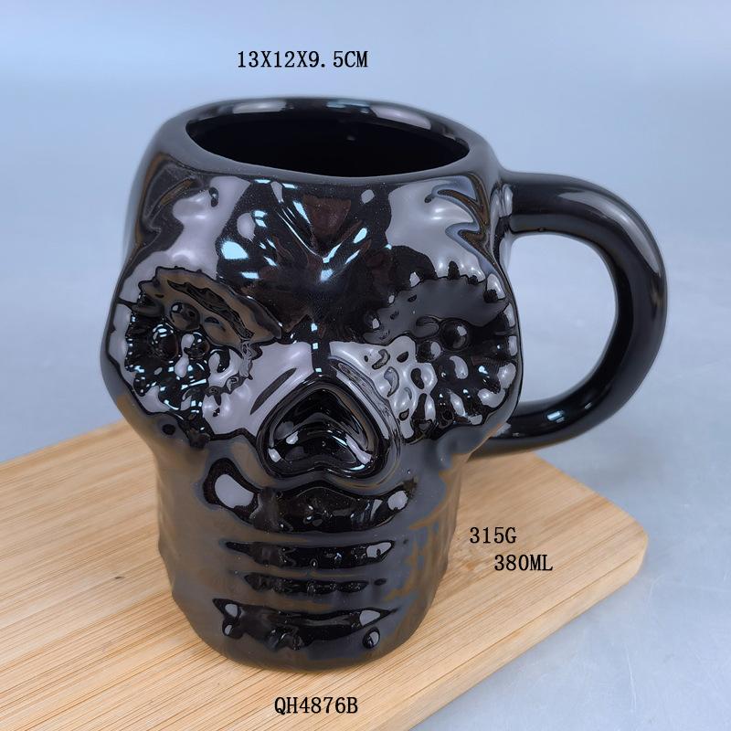 Cute Pumpkin Cup Ins Ghost Festival Zombie Cup Orange Mug Coffee Cup Personalized Ceramic Set