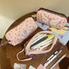 New Pink Cute Wings Design Pencil Case Large Capacity Strawberry Chocolate Star Pattern School Supply Organizer for Students