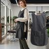 Double-sided Waterproof Black/Transparent Apron Barber Uniform Salon Hairstylist Apron Hairdresser Vest For Beauty Salon Nail