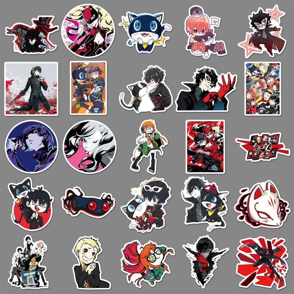 50 Cartoon Stickers Personalized Japanese Comic Decoration Mobile Phone Case Computer Water Cup Waterproof Stickers