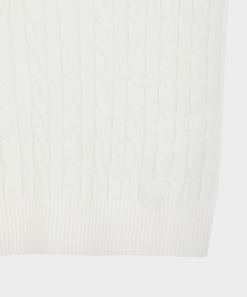 BROOKS BROTHERS [Women'S] Wool Cable Polo Sweater (Ivory) (Bbwtwb0002Bef)