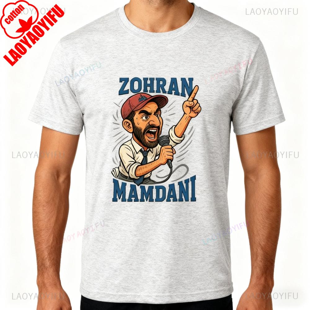 Zohran Mamdani Speech Funny TShirt Creative Design Novelty Tshirt Men Unisex Streetwear Support Zohran Clothing Cotton Tee Tops