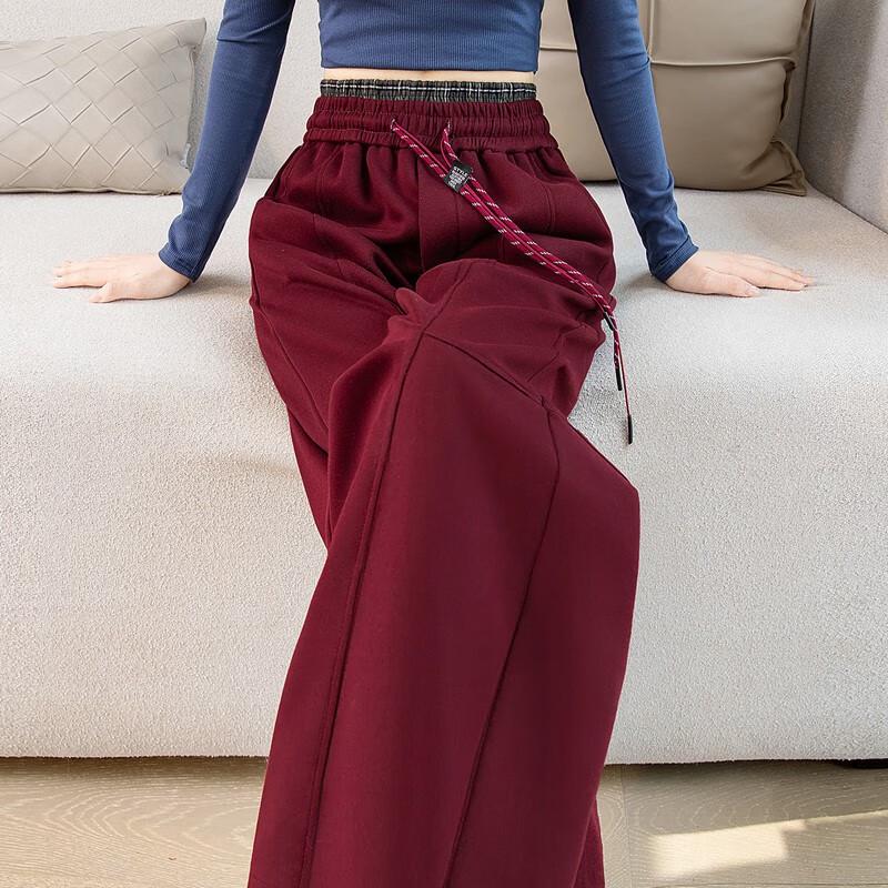 Women's High-Waist Loose Fit Elastic Drawstring Casual Pants