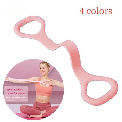 Direnç Bantları Yoga 8 Kelime Germe Cihazı Geri Eğitim Halat Açık Boyun Streç Kemer Silikon Fitness Ekipmanları Kol Egzersizi