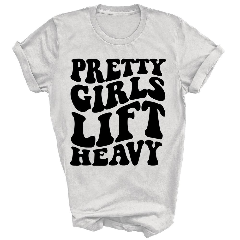 

Красивые девушки поднимают тяжести Тренировка в зале Унисекс футболка Подарок S