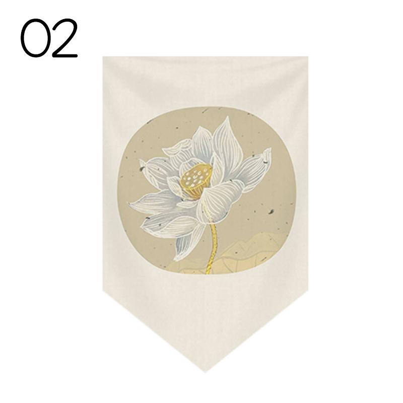 Japanese Tea Room Partition Door Head Curtain Signboard Chinese Style Hanging Short Curtain Restaurant Teahouse Decor Pennant