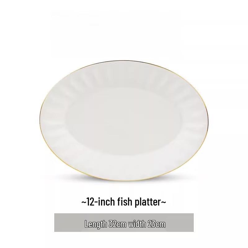 Mort Lanca Victorian Gold Embossed Ceramic Tableware Set