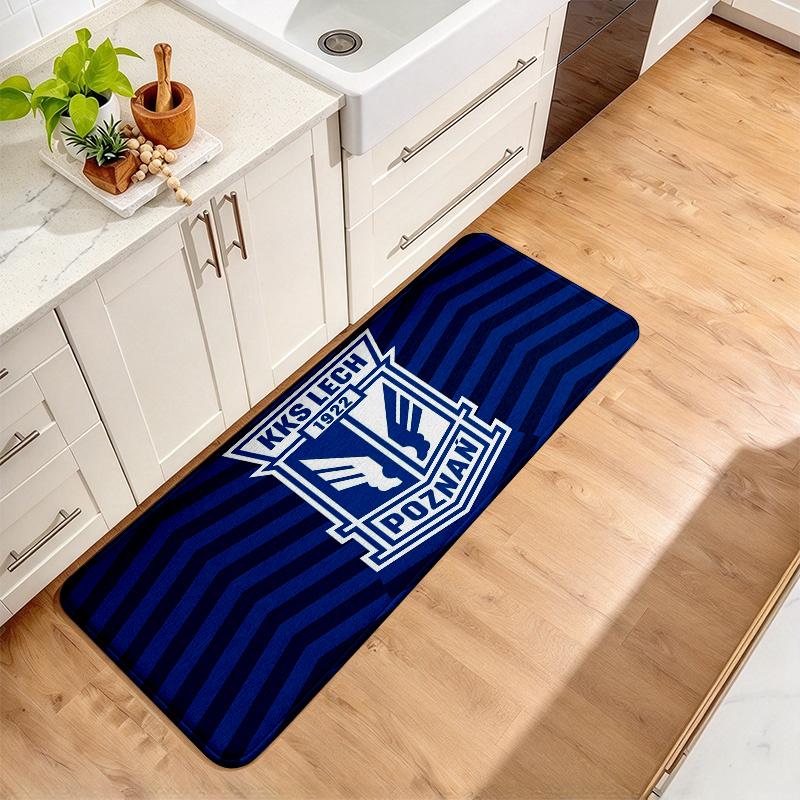 Lech Poznań Print Flannel Kitchen Mat Christmas Soft Area Rug Non Slip Floor Carpet Home Decoration
