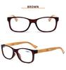Gelbe quadratische Lesebrille für Damen Vintage Mode-Rahmen für Weitsichtigkeit Lesebrille für Herren Brillen Presbyopie+1,0 +1,5 +2,0