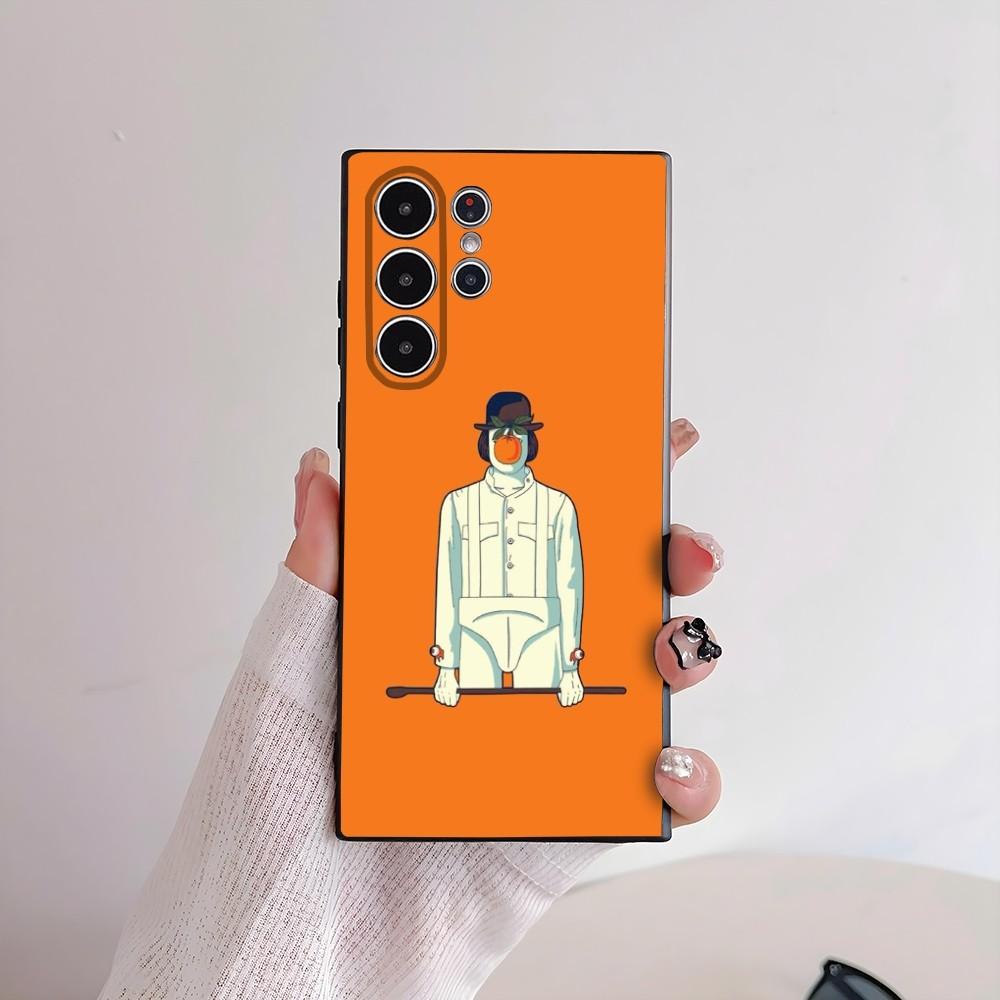 A C-Clockwork Orange Film Phone Case For Samsung Galaxy S25 S24 S22 S23 Ultra S21 S20 Plus 5G Frosted Non-Slip Full Cover Case