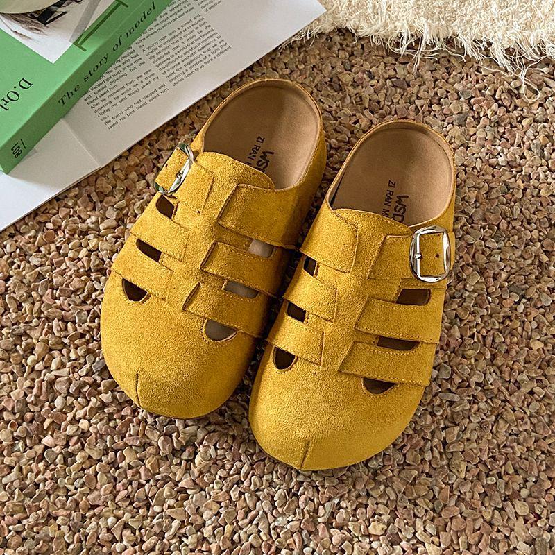 Dámské platformové římské sandály Birkenstock: Letní nazouvací pletený sportovní styl s vnitřním zvýšením výšky