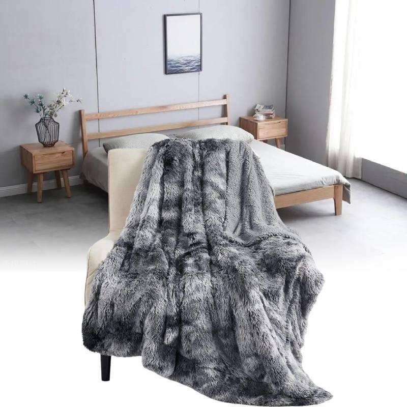 Faux Fur Oversized Blanket Super Soft Cozy Blanket Luxury Fluffy Throw Blan