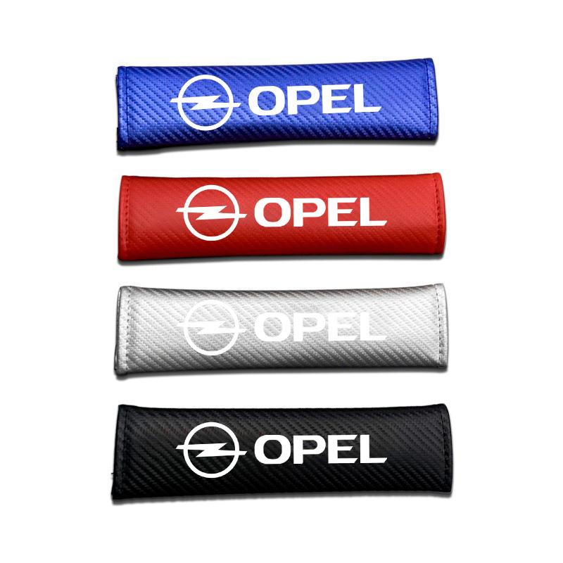Car Interior Accessories Seat Belt Pads Carbon Fiber Seatbelt Shoulder Cover For Opel Corsa D Astra Insignia Mokka Adam Combo
