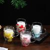 1Pcs Dried Flower Decorative Milk Tea Cup 150/300Ml Double-Layer Dried Flower Glass Cup High Temperature Resistant Coffee Cup