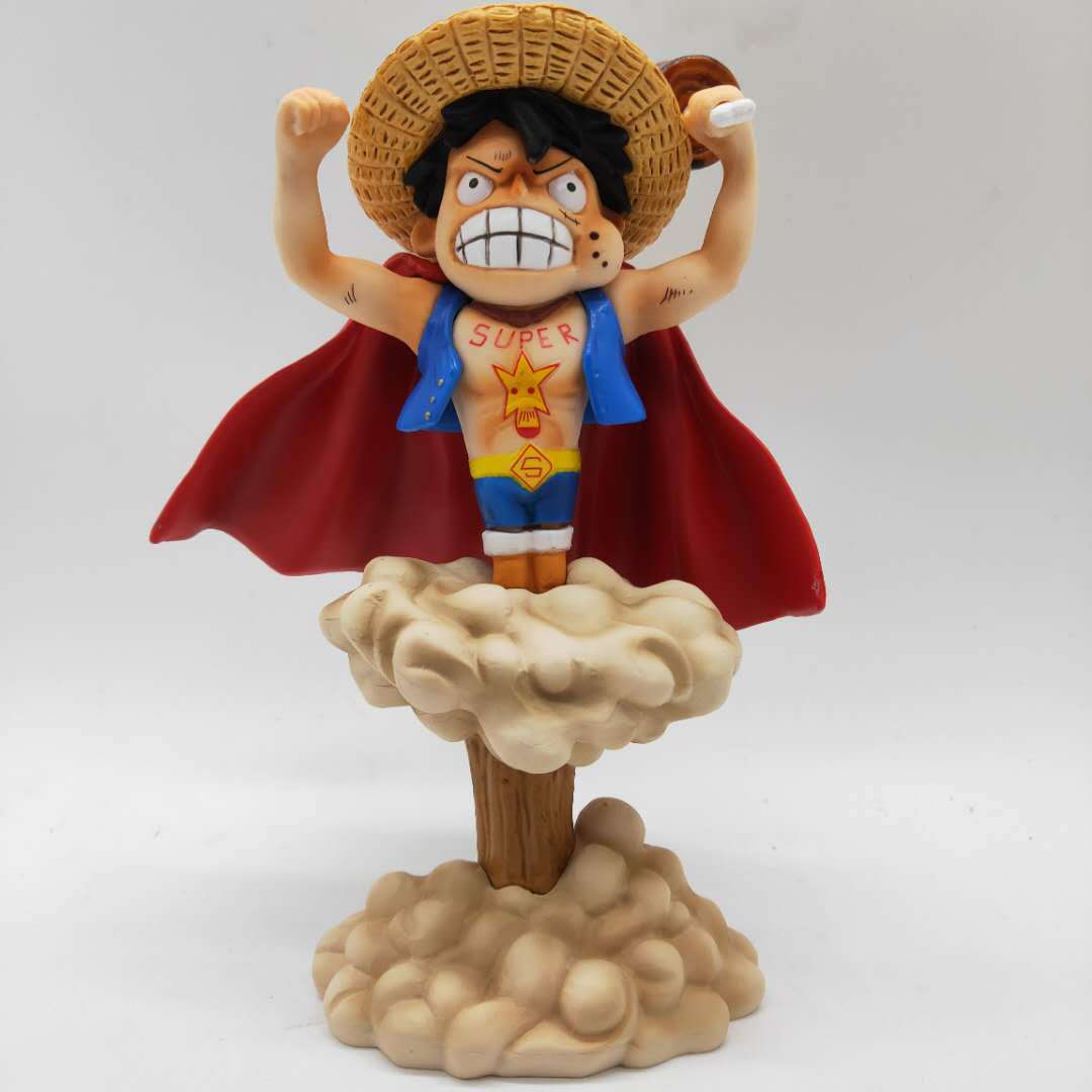 Coldplay Animation ONE PIECE Superman Luffy, Straw Hat Luffy Q version doll, model boxed figure