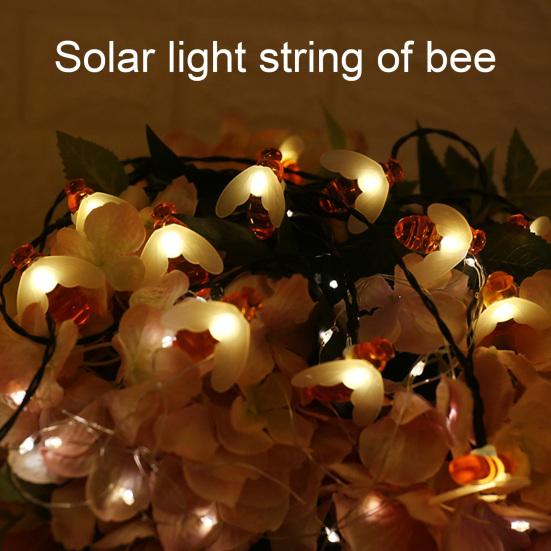 

Светодиодные гирлянды «Медовая пчела» на солнечной энергии на открытом воздухе, 5 м, декоративные милые гирлянды
