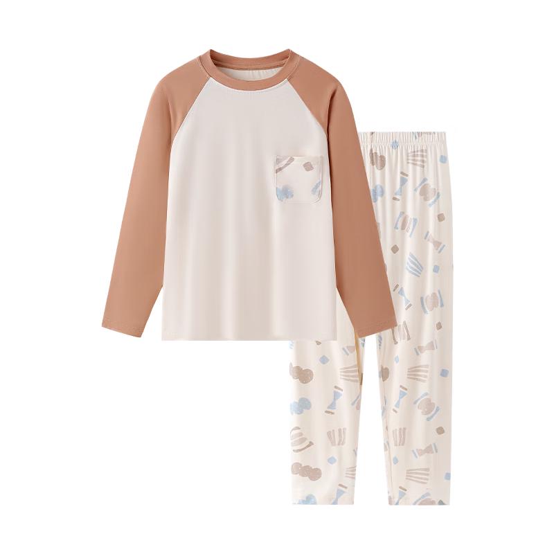 YEEHOO Boys  7A Antibacterial Lyocell Long-Sleeve Pajamas 120