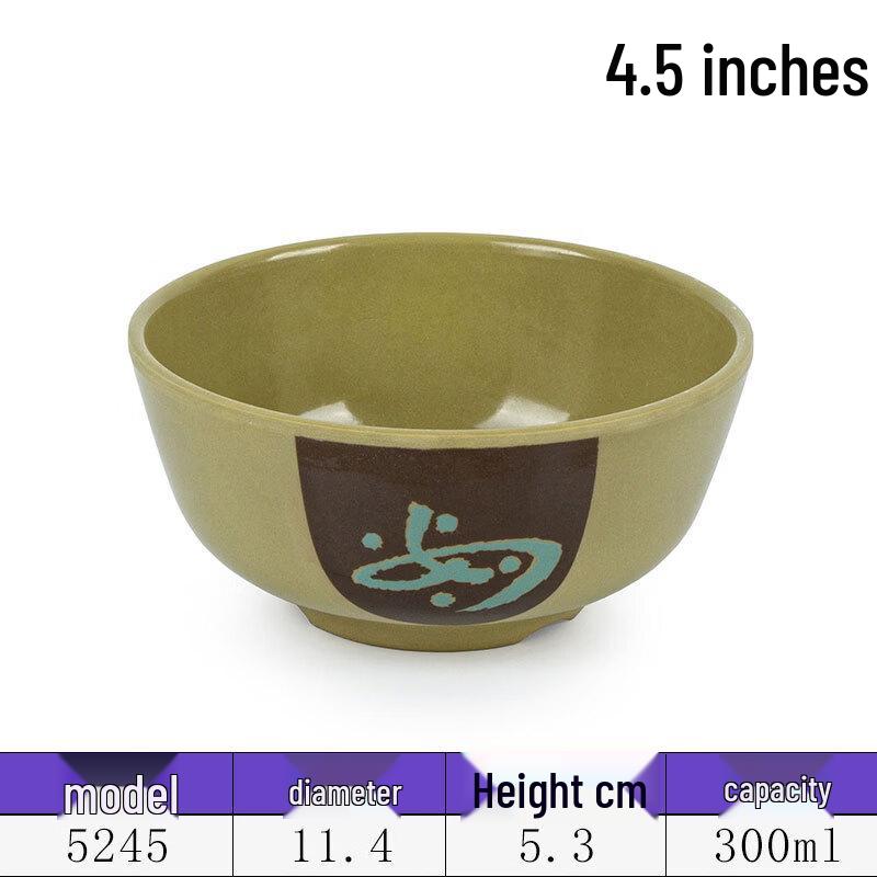 Meichu 4.5-inch Melamine Rice Bowls (10-pack)