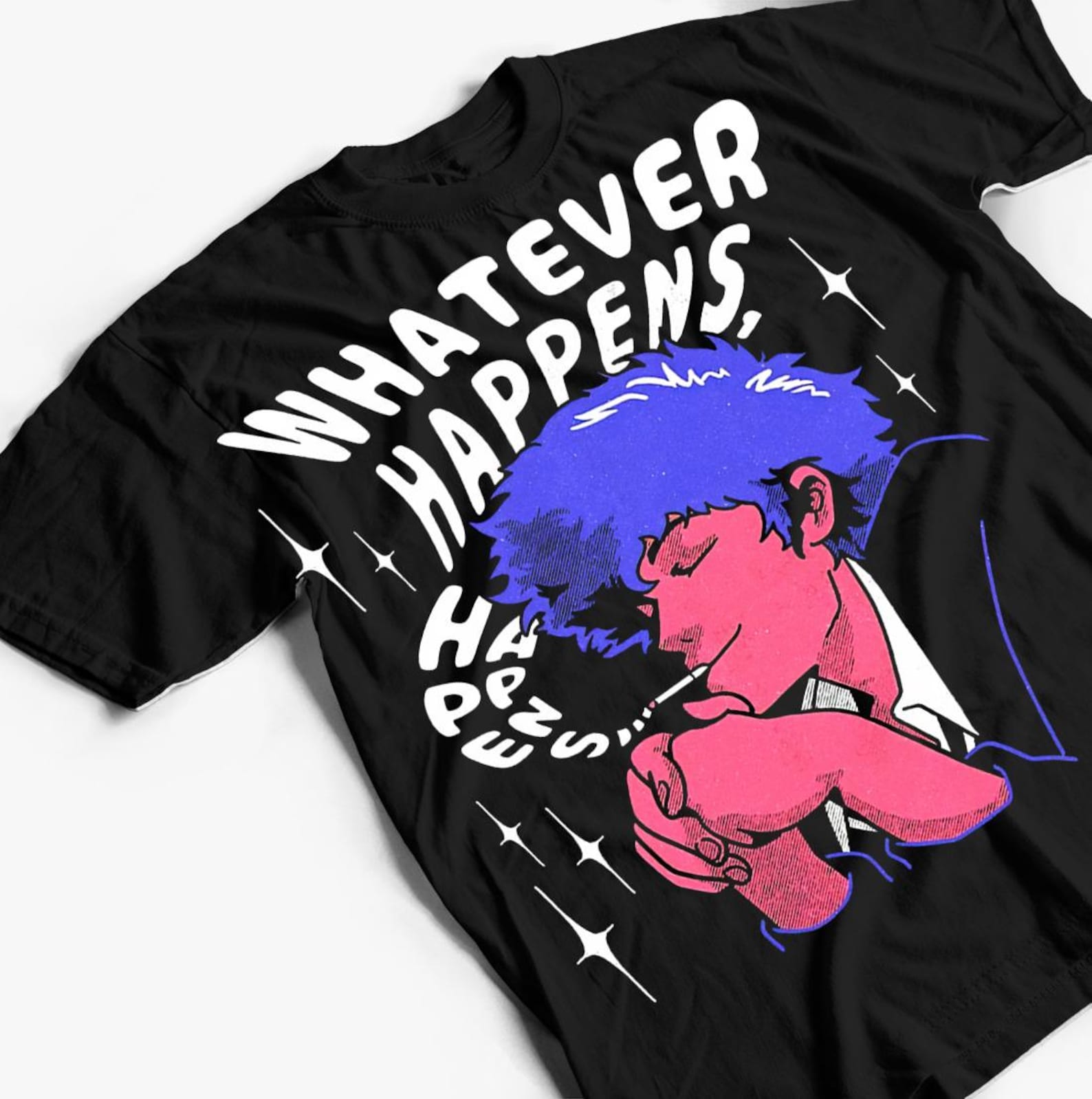Vintage Anime Tshirt, Retro Anime Shirt, Whatever Happens, Graphic Tee Whatever Happens S