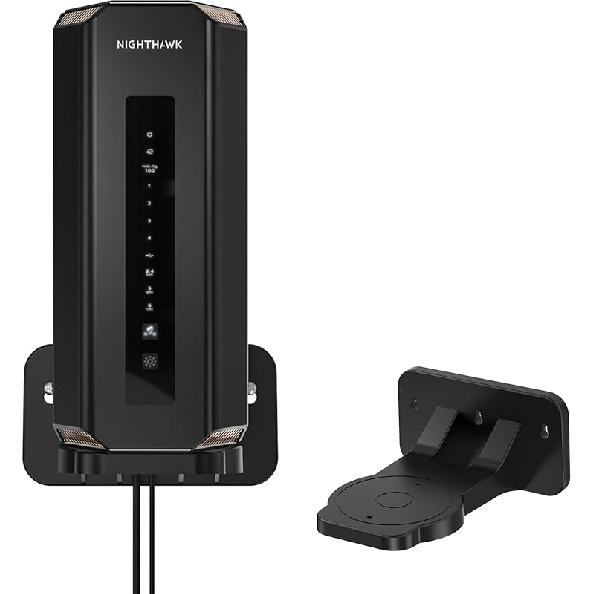 XLTTYWL Orbi 370 Wall Mount Kit, Orbit 7 Mount Bracket Optimize Space Compatible with Orbi 7 Mesh Systems & All Net Gear Nighthawk 7 Black, 1 Pack