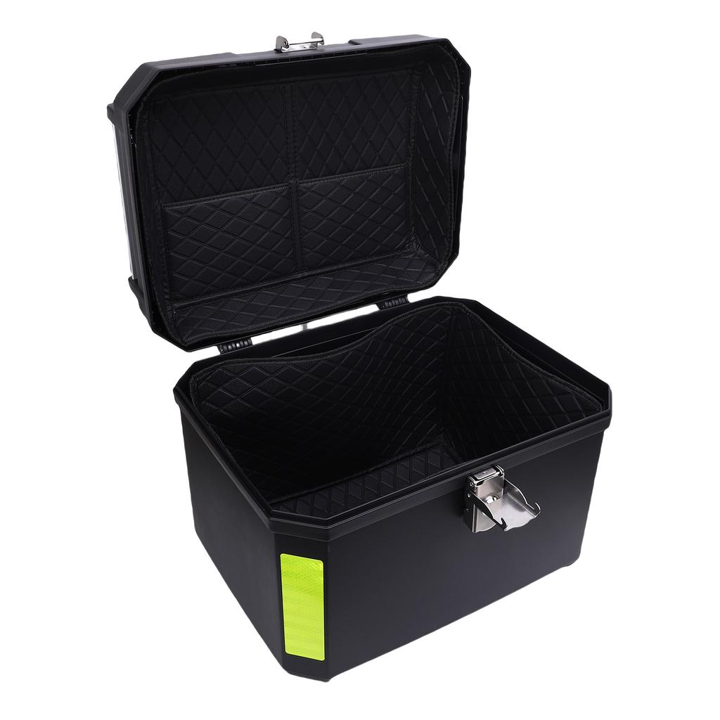 60L Universal Motorcycle Rear Case Water Proof ABS Motorcycle Rear Top Box Anti Impact PU Leather
