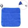 1 pcs Double-sided Plush Cotton     Cleaning Towel Cloth with Pulling Rope Buckle(blue )
