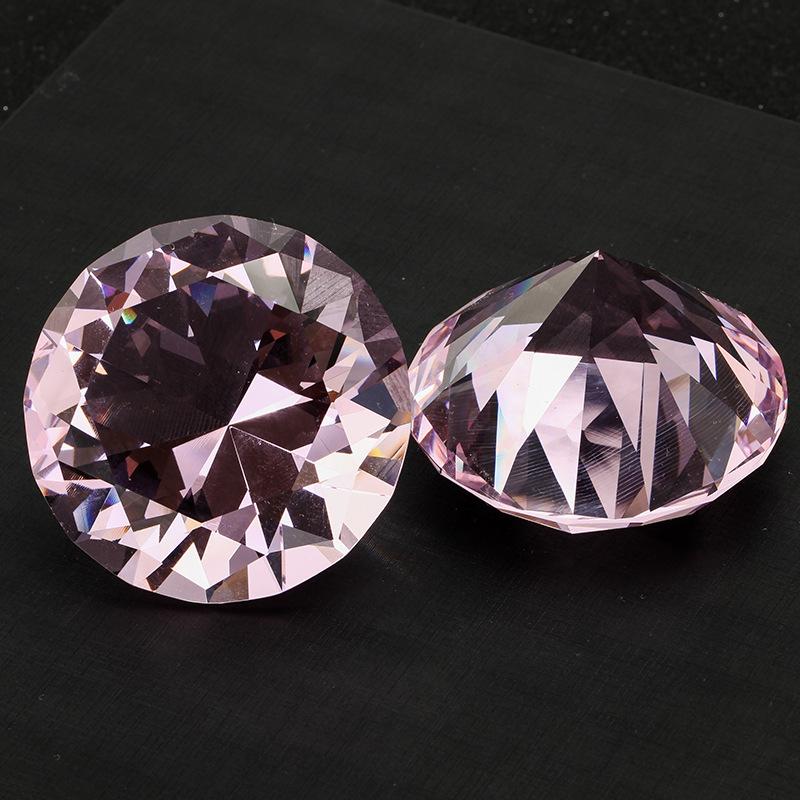 10 Colors Crystal Diamond Shaped Paperweight Decorative Cut Glass Giant Gemstone Wedding Office Desktop Ornament Birthday Gifts