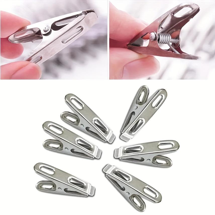 100pcs Duty Stainless Steel Clothespins - Non-Slip Grip Laundry Clips, Rustproof Indoor/Outdoor Drying - Laundry Accessories, Indoor Outdoor Use