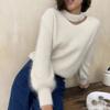 Hirsionsan Weiche Warme V-ausschnitt Pullover Frauen Elegante Candy Farbe Gestrickte Weibliche Pullover Lose Kaschmir Grundlegende Strickwaren Pullover