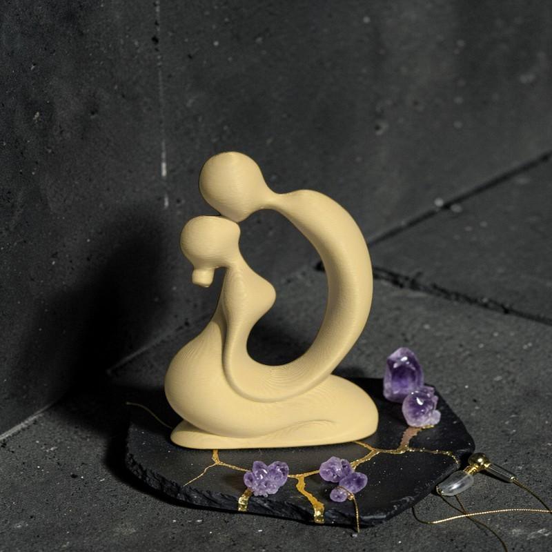 3Pcs/set  Nordic Modern Art Ins Style 3 Colors Kiss Couple Resin Crafts Decoration Ornaments Home Bedroom