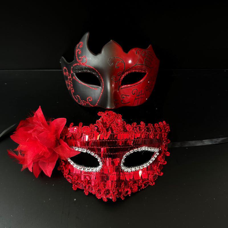 Venetian Half-Face Masquerade Couple Masks for Men and Women
