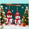 Christmas Snowman Acrylic Cartoon Earrings With Red Scarf And Hat For Holiday Party Wear