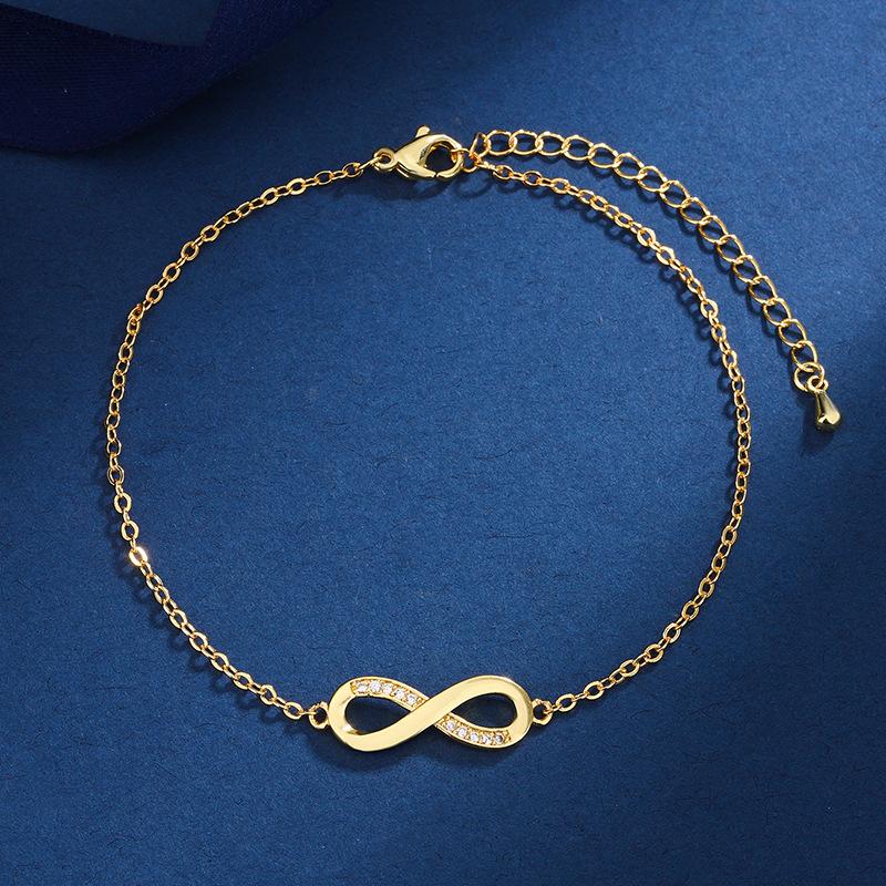 

Infinite Loop 8 Shape Bracelet for Women Light Luxury Zirconium Charm Versatile Fashion Jewelry
