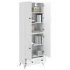 Cabinet Set 2 Pcs High Gloss White Particleboard