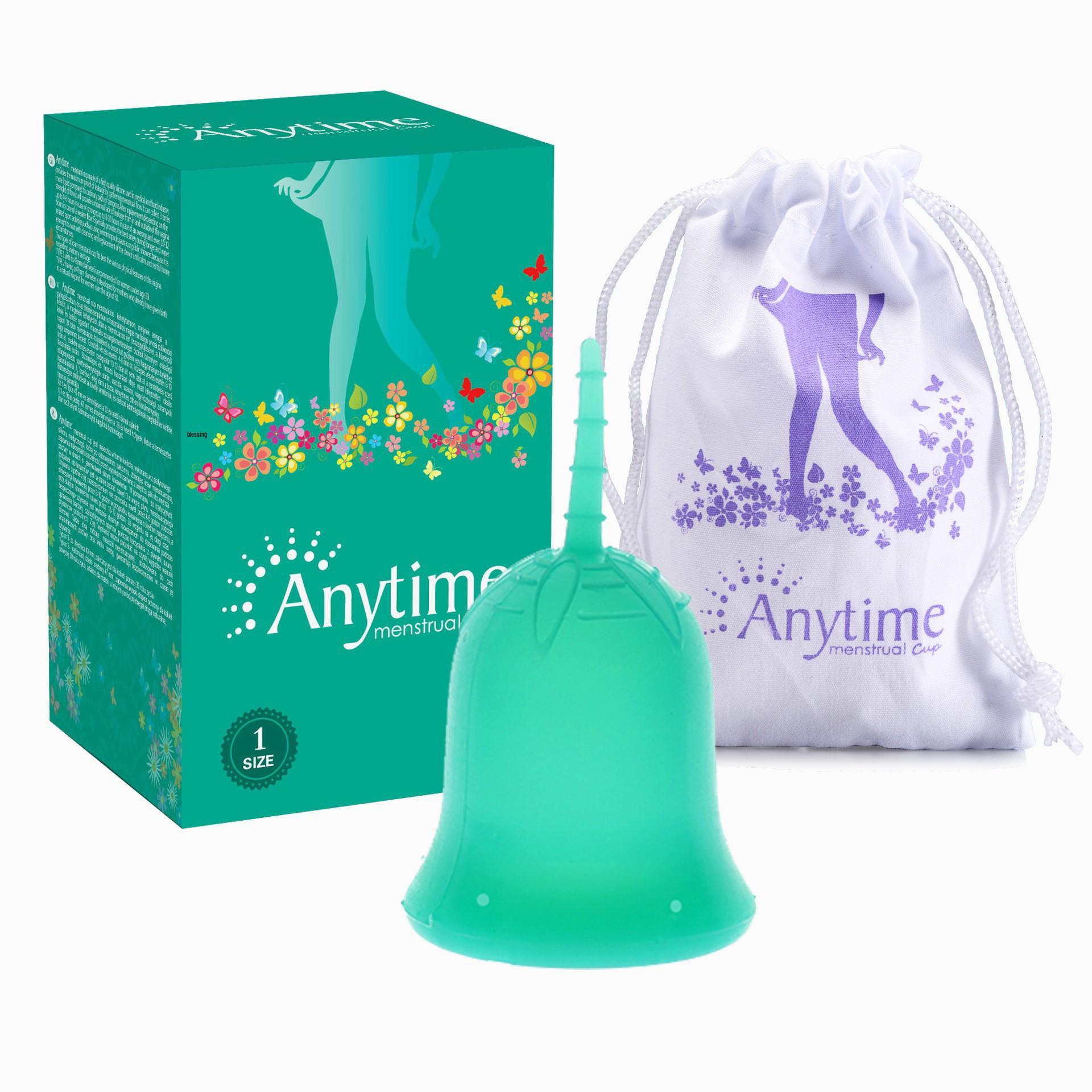 

Альтернатива гигиенической прокладки для менструальной чаши из силикона Anytime Green Large